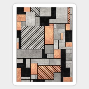 Random Pattern - Concrete and Copper Sticker